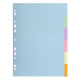 Intercalaires pastel carton Forever 6 positions - A4 - Couleurs assorties